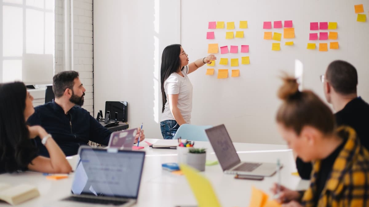 Enterprise revenue team reviewing CRM customer workflows and digital operations